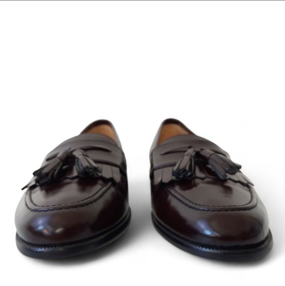MEZLAN Kiltie Tassel Handcrafted Santander Loafer Calfskin Leather High Shine 8 - Picture 7 of 13